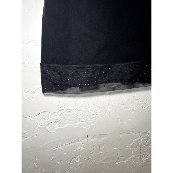 Express jeweled stretch mesh trim cami tank top built in bra womens medium y2k - Picture 2 of 9